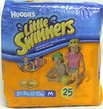 New Huggies Little Swimmers Tigger Size Medium 24-34lb, 3 Packs of 25 = 75 Total Swimmers
