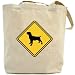 Canvas Tote Bag Beige  Sign Cane Corso  - Crossing Sign Dog