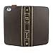 Eco-Fused Genuine Leather Classic Book Cover for Apple iPhone 5 / One Short Stylus / Microfiber Cleaning Cloth Included / Vintage Look for Your Modern Device