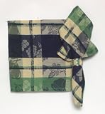 Durable Hand Woven Jacquard 100% Cotton Blue Fruits Napkins 22x22 Inches Set of 12