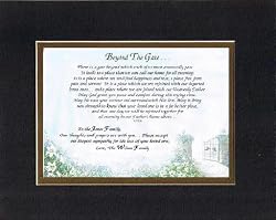 [Personalized Poem for Bereavement] Beyond The Gate . . . Poem on 11 x 14 inches Double Beveled Matting