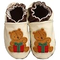 Robeez Infant/Toddler Gift Teddy Slip-On,Cream,6-12 Months (US Infant 2.5-4 M)
