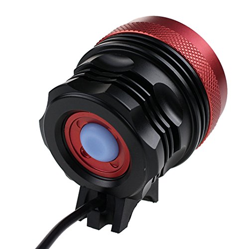 Imagen 3 de HappyJacky® 9*CREE XM-L T6 LED Super Infierno Light Bicicleta 12000 Lumens Linterna con 3 Modos al aire libre Estanco Luz Bicicletas, Recargable para Biking, Caminata, Camping, Caza,Bici Bicicleta Lights Luces delantera (Rojo)