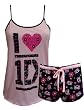 1D I Love One Direction Shortie Pajamas for women