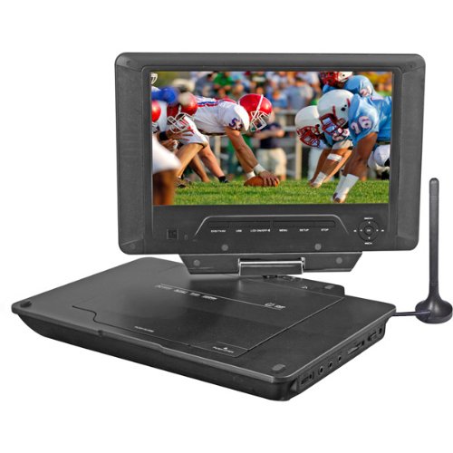 7 Portable Duo Box Swivel Digital ATSC TV and DVD Player