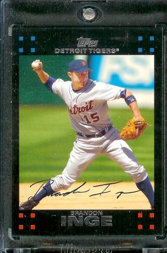 2007 Topps #28 Brandon Inge Detroit Tigers Baseball Card - Mint Condition - Shipped in Protective Display Case!
