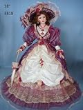 38 Inch Umbrella Dolls Porcelain Doll Victorian Style Purple