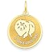 pomeranian9 - 14k Pomeranian Disc Charm
