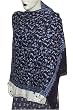 Neck Wrap Stoles Wool with Blue Thread Embroidery 80 x 27 inches (esrf031)