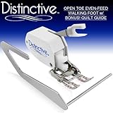 Distinctive Premium Open Toe Even Feed Walking Sewing Machine Presser Foot SA188 with BONUS! Quilt Guide