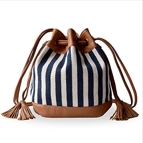 Fancybag - Female Women Mini Bucket Bag Rope Strap Lock Design Tote Bag Fashion Printed Flower