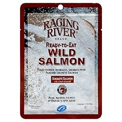 SeaBear Ready-to-Eat Sockeye Salmon, 3.5-Ounce Units   (Pack of 4)