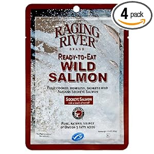 SeaBear Ready-to-Eat Sockeye Salmon, 3.5-Ounce Units (Pack of 4) by SeaBear