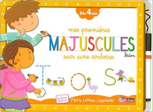 Mes premi�res Majuscules b�ton sur une ardoise : D�s 4 ans
