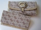 Guess by Marciano Checkbook Wallet in Moose