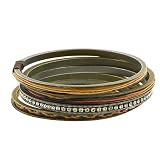 T.R.U. Native Brown & Butterscotch Medley Bangles Set