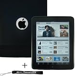 for Apple iPad Silicone Case Rubber Skin Cover BLACK + Includes a 4-inch eBigValue Determination Hand Strap