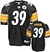 Willie Parker Jersey: Reebok Authentic Black #39 Pittsburgh Steelers Jersey - 56