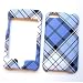 Apple iPod Touch 2nd & 3rd Generation Snap-On Protector Hard Case Snap-On Textured Cover Blue Plaid