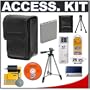 Deluxe Accessory Kit with Soft Leather Case + Spare NP-40 Li-ion Battery + Tripod + Cameta Bonus Accessory Kit for Fuji Finepix F480, J50, Z3 & Z5fd Digital Cameras