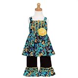 Sophias Style Black Yellow Baby Girl Outfit 6-12M