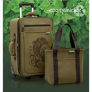 Traveler's Choice Eco-Traveler 2-Piece Expandable Carry-on Luggage Set (Dolphin Print)