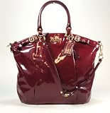 Coach Madison Patent Leather Lindsey Convertible Bag 18627 Orchid Red