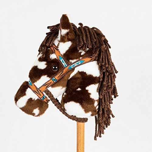 Montana Toy Company - Peggy's Ponies - Brown Paint Stick Pony - Stick Horse - Hobby Horse