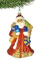 Barcana 6-Inch Shatterproof Santa Carry Christmas Presents, Christmas Ornament