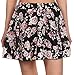 Simplicity Women's Floral Print Flared A-Line Pleated Short Skirt