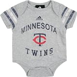 Minnesota Twins Newborn Grey Foldover Neck Creeper