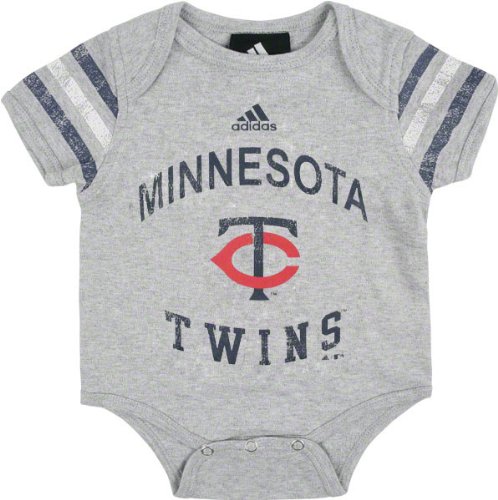 Minnesota Twins Newborn Grey Foldover Neck Creeper