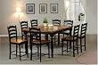 Two Tone Black Counter Height Dining Set By Coaster Furniture