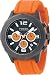 51PmbE8VitL. SL75  Fossil Mens Brushed Black IonPlated Chronograph Orange Rubber