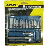 Hobby Knife Set Precision 16 Pc Z-Tech 53-002 by Z-Tech