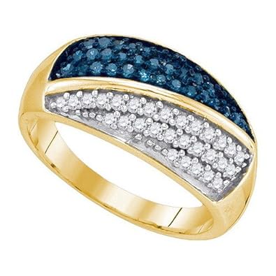 Cheap Girls Jewelry 0.50CTW BLUE DIAMOND FASHION BAND For Sale