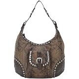 Faux Leather Hobo Handbag -Coffee Bean - Animal Attraction - Lou-ella