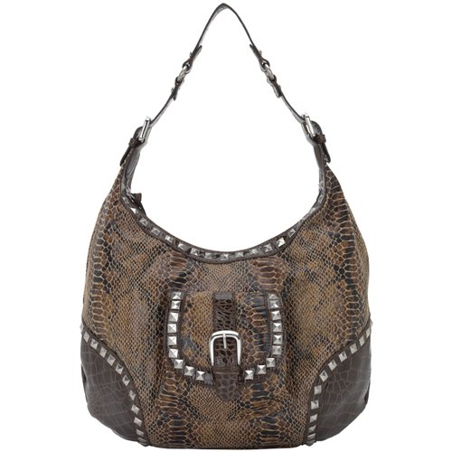 Faux Leather Hobo Handbag - Lou-ella