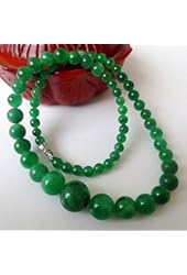Rainy Jewel :Natural green jade necklaces for women gem necklace beads necklaces jade tower pearl jewelry accessories chain gifts 065