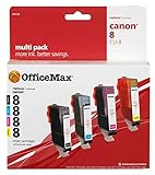 UPC 011491012007 product image for OfficeMax Remanufactured Black, 3-Color Ink Cartridge 4 Pack for Canon CLI-8 | upcitemdb.com