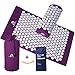DoSensePro Long Acupressure Mat and Pillow Massage Set + Bonus Hot and Cold Gel Pack. Acupuncture Floor Pad with Travel Pouch Tote Bag. Relieve Sciatic, Back, Neck Aches and Pain at Pressure Points.