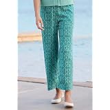 Ocean-blue Cropped Pants