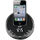 ILIVE ICP101B IPHONE AM/FM ALARM CLOCK RADIO SPHERE WITH DOCK