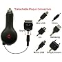 Cellet Universal Retractable Car Charger With 7 Different Connectors - Blackberry Apple HTC Motorola Nokia Sony Samsung