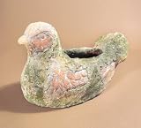 Antique Moss Terracotta Bird Planter Statue