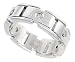 Gent's Perfect Quality Sterling Silver Brilliant Cut Cubic Zirconia Ring