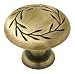Amerock BP1581-2-EB Oversized Leaf Knob 1-3/4-Inch Diameter, Elegant Brass