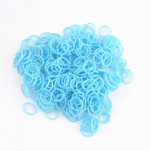 RAINSTORM Loom Rubber Bands Accessory Kit Set for Bracelets with S-clips and Plastic Loom Hook/Lead and Latex Free,Safe for Children/20 Beautiful Colors as Pictures and 600pc Rubber Bands for Each Color/Light Sky Blue
