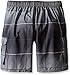 Kanu Surf Men's Big Vector Plaid Extended Size Swim Trunks, Charcoal, 2X