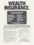 1987 Dow Jones News/Retrieval Service Wealth Insurance Print Ad